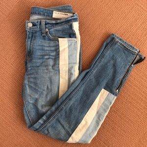 Rag and Bone Patchwork Zip Jeans